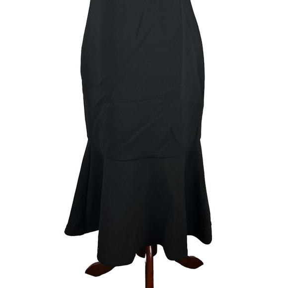 LIKELY PRINA RUCHED FLOUNCE SLEEVELESS MIDI DRESS IN BLACK NWT WOMEN'S SIZE 6 - Picture 5 of 16